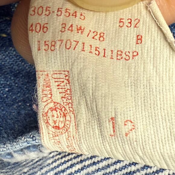 VTG Lee Jeans Size 16 Petite Wash Classic Union Relaxed Fit Mom Petite Denim - Picture 5 of 5